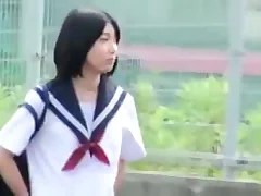 ultra-cute Asian college girl orgy in car