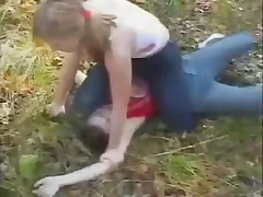 Russian woods catfight