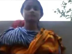 Indian youthful school woman udders showcase