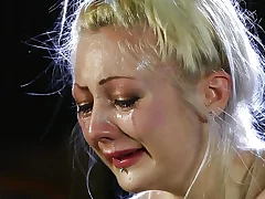 Awesome Platinum-blonde Nubile Sobbing in Crappy Agony