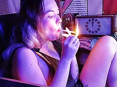 fabulous stepsister smokes a ciggie